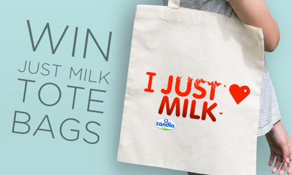 Win JUST MILK Tote Bags