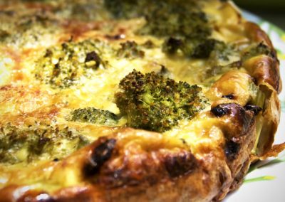 Broccoli and Stilton Quiche