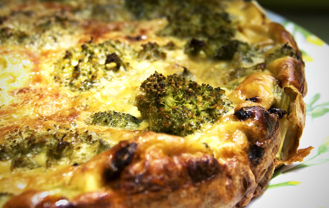 Broccoli and Stilton Quiche