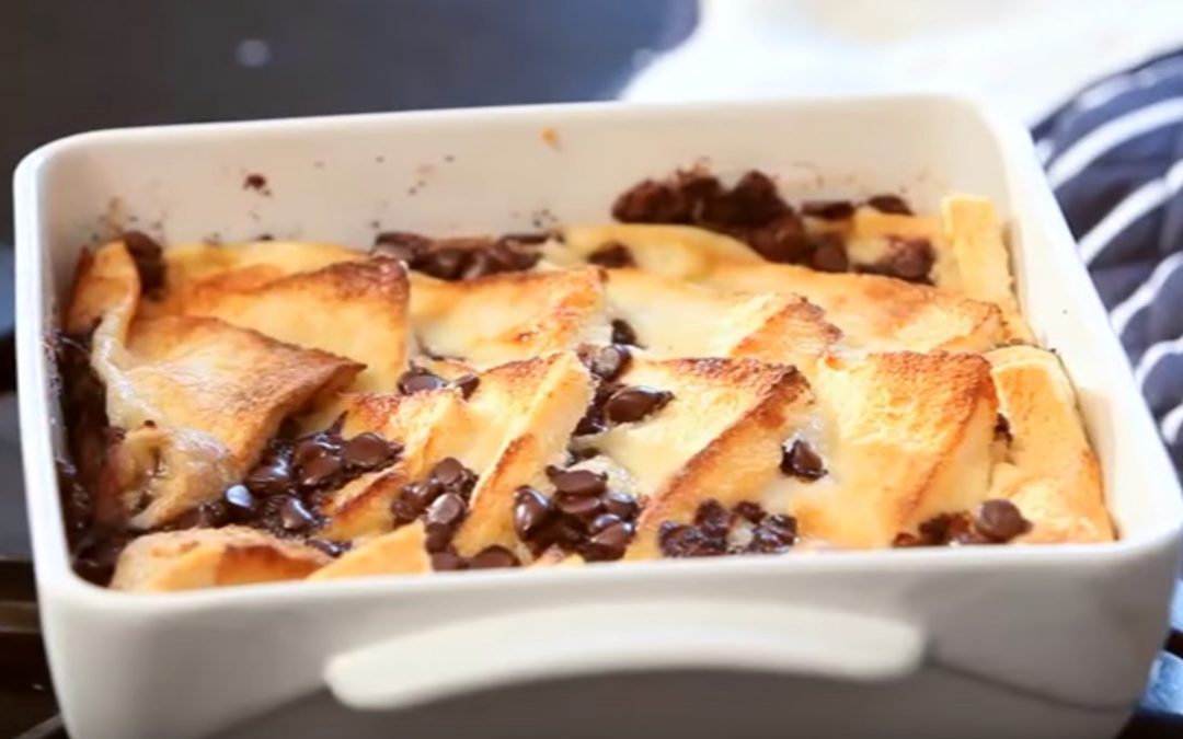 Chocolate and Banana Bread and Butter Pudding