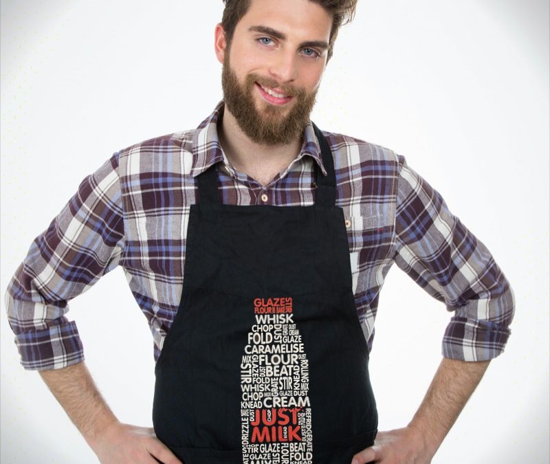 Stock up with JUST MILK, get a JUST MILK apron