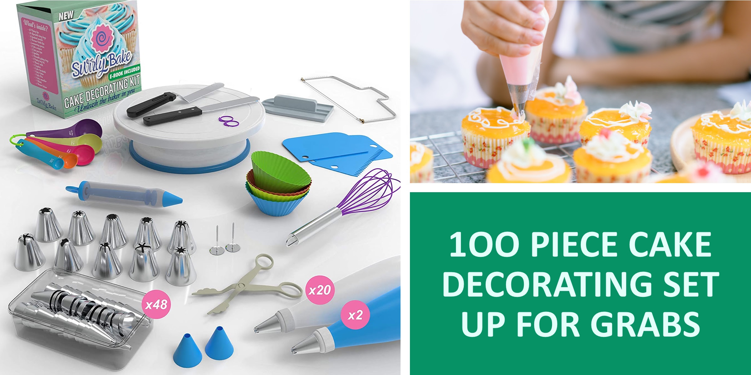 We're giving away sets of Swirly Bake 100 Piece Cake Decorating Kits
