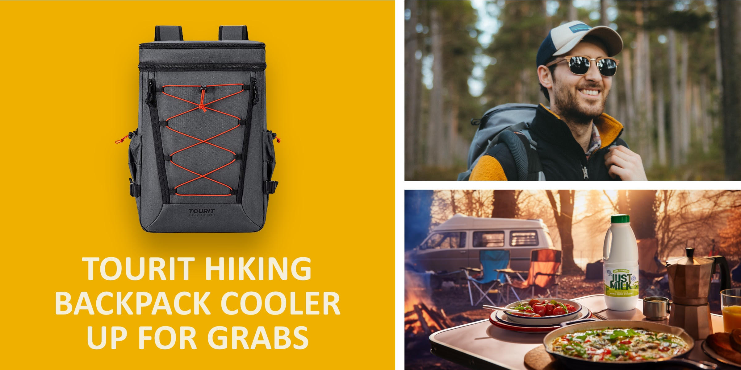 win a picnic cooler backpack with JUST MILK
